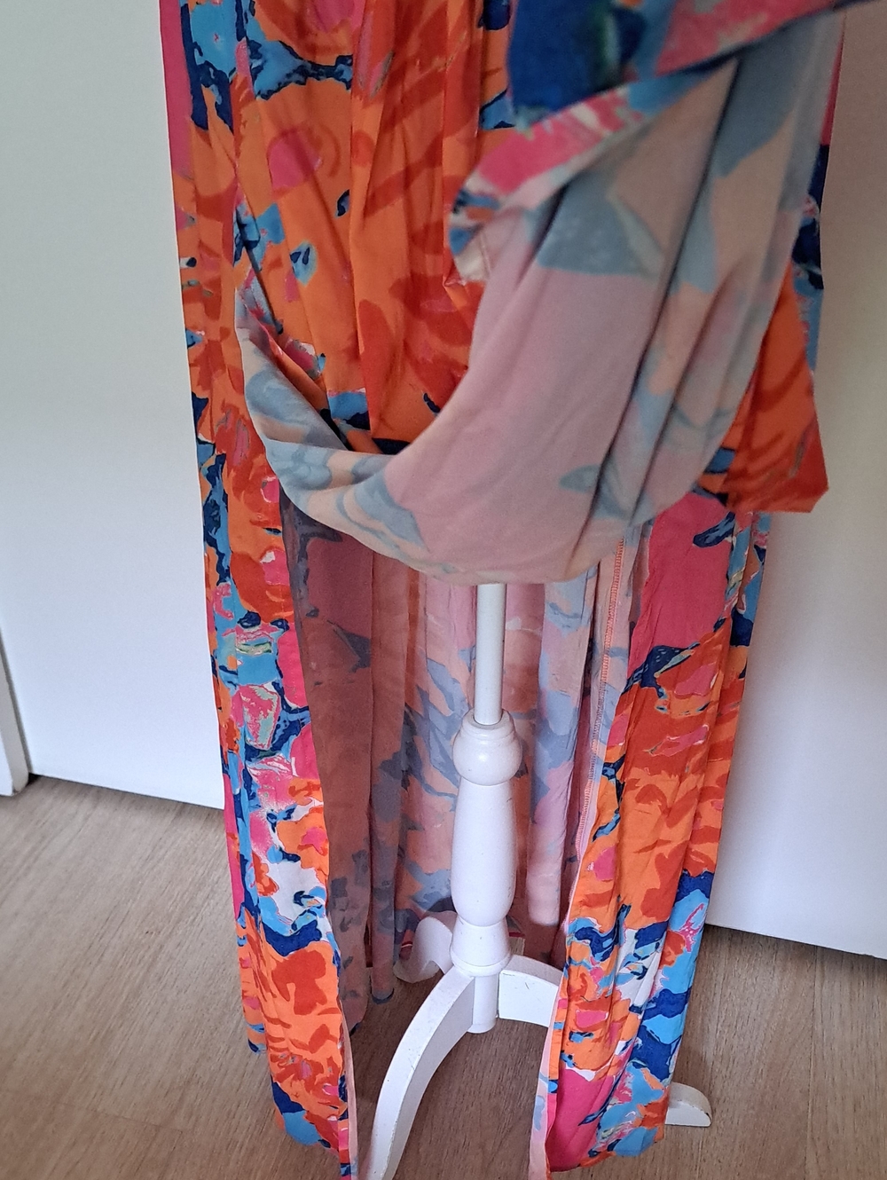 Luxxel Pink & Orange Floral Halter Maxi Dress - Picture 6 of 12